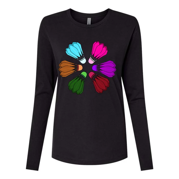 Badminton Gift Womens Cotton Relaxed Long Sleeve T-Shirt