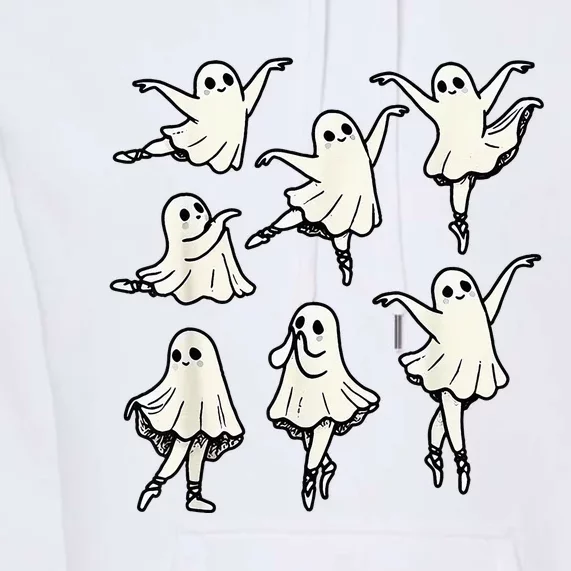 Ballet Ghost Ballet Dancer Spooky Dance Teacher Halloween Premium Hoodie