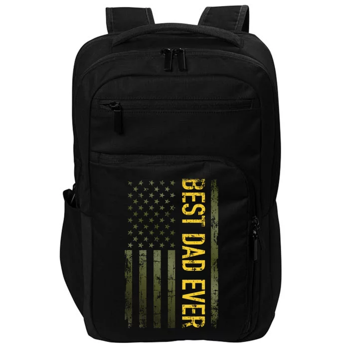 Best Gifts Best Dad Ever American Military Camouflage Flag Impact Tech Backpack