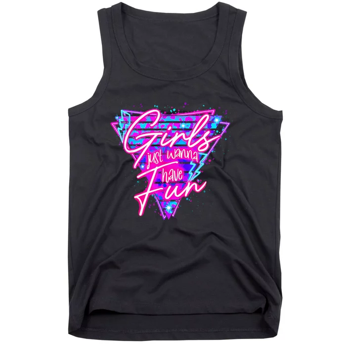 Birthday Girl Birthday Party Just Wanna Have Fun 80s Tank Top