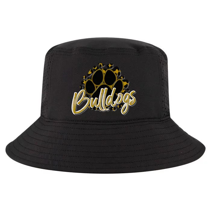 Bulldogs Gold Black Cheetah School Sports Fan Team Spirit Cool Comfort Performance Bucket Hat