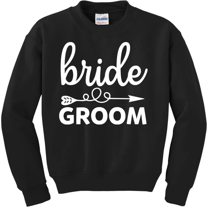 Bride Groom Kids Sweatshirt