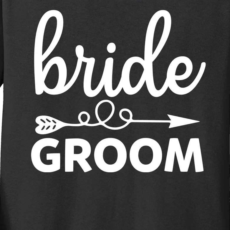 Bride Groom Kids Long Sleeve Shirt