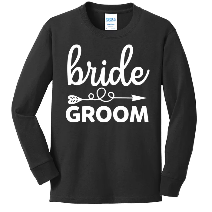 Bride Groom Kids Long Sleeve Shirt