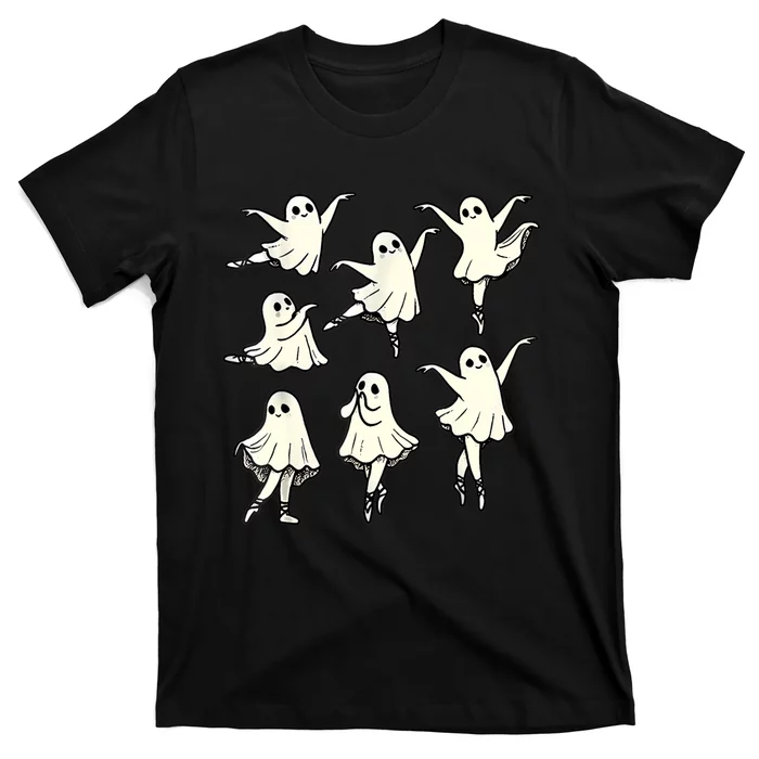 Ballet Ghost Ballet Dancer Spooky Dance Teacher Halloween T-Shirt