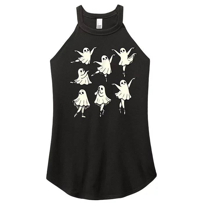 Ballet Ghost Ballet Dancer Spooky Dance Teacher Halloween Women’s Perfect Tri Rocker Tank