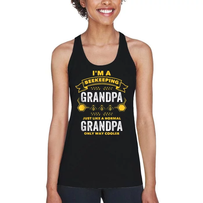 Beekeeper Grandpa Bee Bees Apiarist Father Women's Racerback Tank