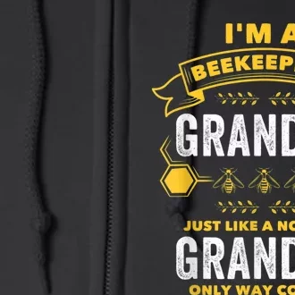 Beekeeper Grandpa Bee Bees Apiarist Father Full Zip Hoodie