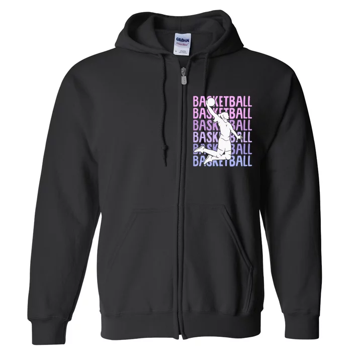 Basketball Girl Full Zip Hoodie