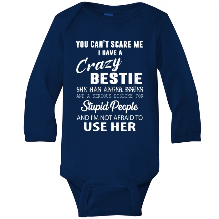 Bestie Gift Bff Best Friend Gift Funny Bestie Baby Long Sleeve Bodysuit