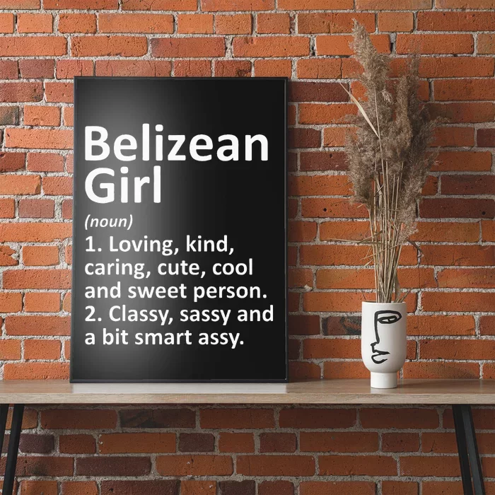 BELIZEAN GIRL BELIZE Gift Funny Country Home Roots Descent Poster