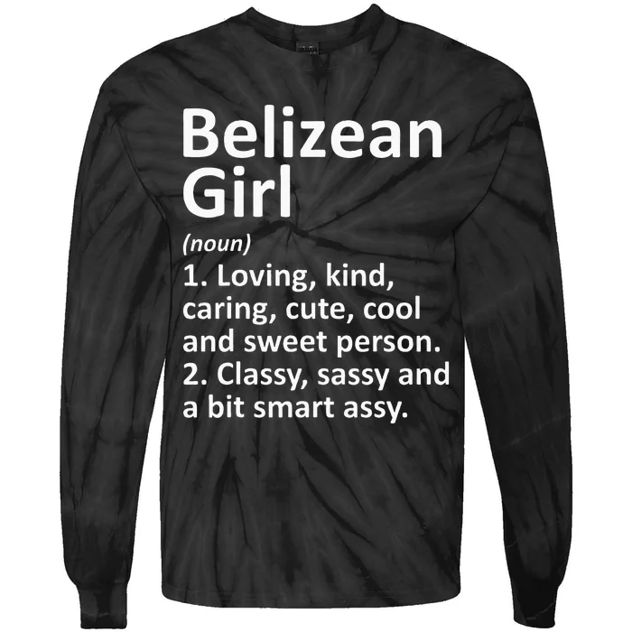 BELIZEAN GIRL BELIZE Gift Funny Country Home Roots Descent Tie-Dye Long Sleeve Shirt