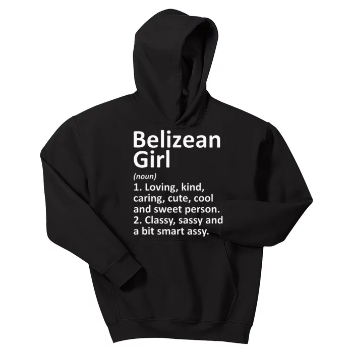 BELIZEAN GIRL BELIZE Gift Funny Country Home Roots Descent Kids Hoodie