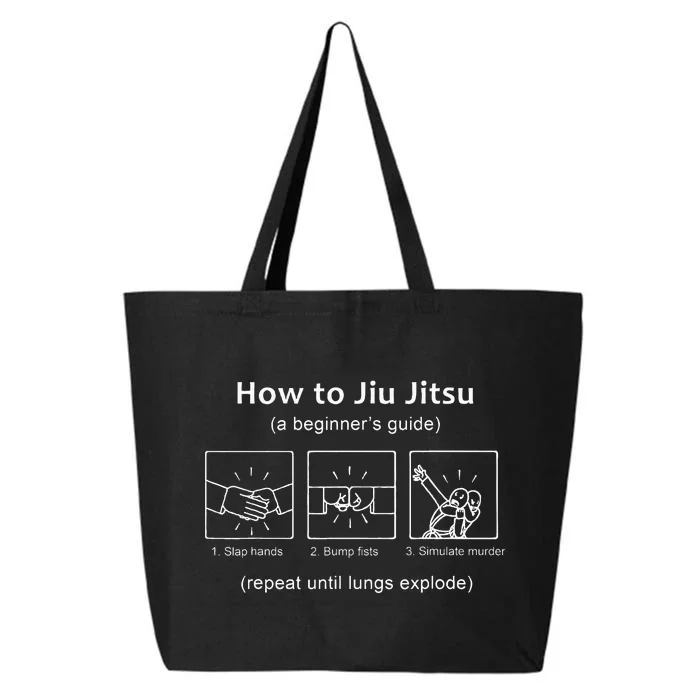 Bjj Gifts Beginner Jiu Jitsu Guide Funny Brazilian Jiu Jitsu 25L Jumbo Tote