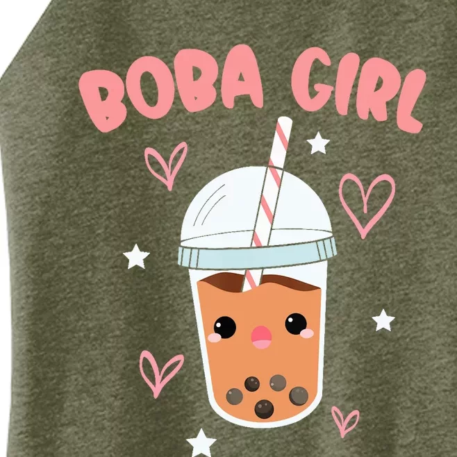 Boba Girl Bubble Tea Women’s Perfect Tri Rocker Tank