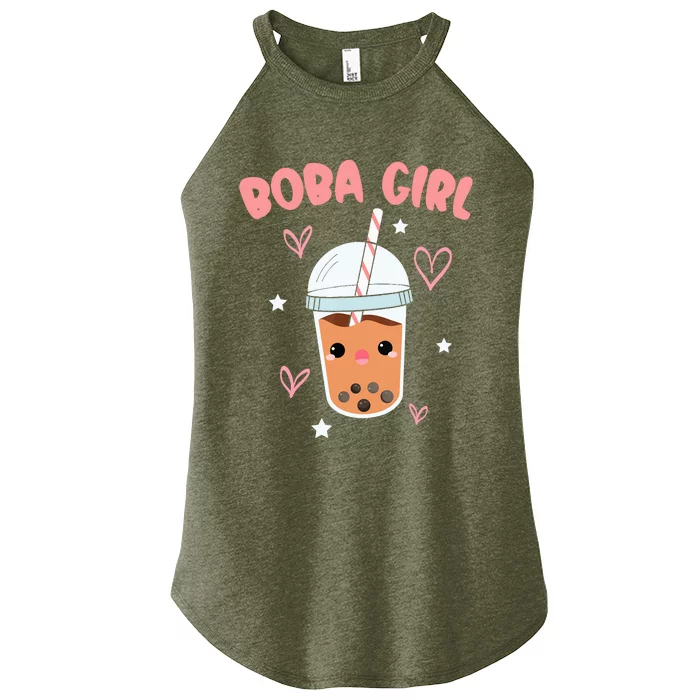 Boba Girl Bubble Tea Women’s Perfect Tri Rocker Tank