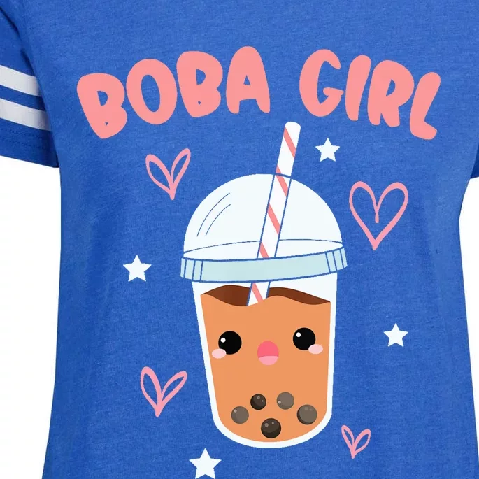 Boba Girl Bubble Tea Enza Ladies Jersey Football T-Shirt