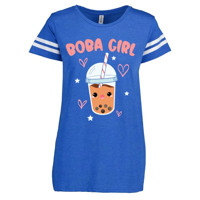 Boba Girl Bubble Tea Enza Ladies Jersey Football T-Shirt