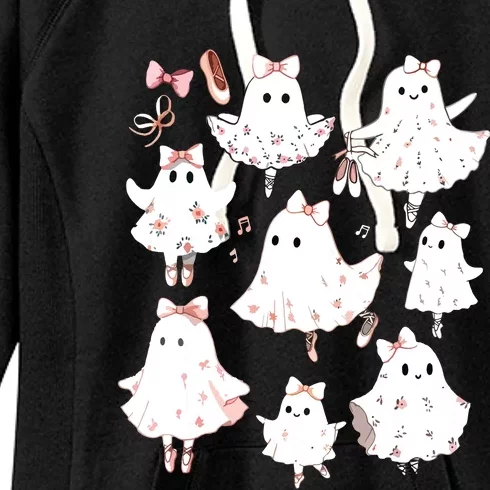 Ballet Ghost Ballet Dancer Spooky Dance Teacher Halloween Women's Fleece Hoodie