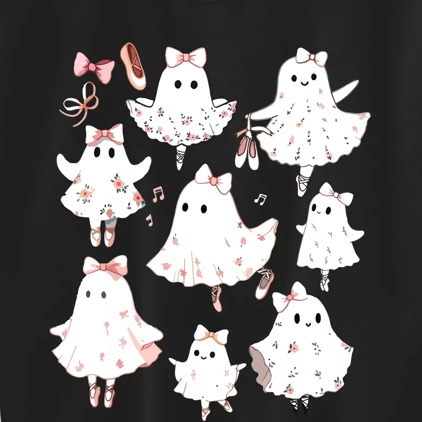 Ballet Ghost Ballet Dancer Spooky Dance Teacher Halloween Kids Sweatshirt