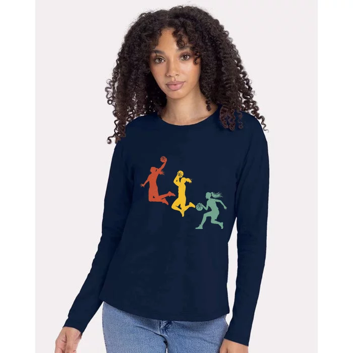 Basketball Girl Basketball Hoops Lovers Womens Cotton Relaxed Long Sleeve T-Shirt