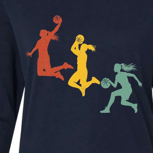 Basketball Girl Basketball Hoops Lovers Womens Cotton Relaxed Long Sleeve T-Shirt