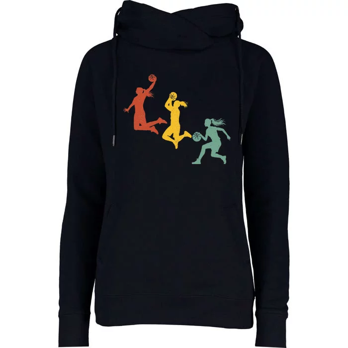 Basketball Girl Basketball Hoops Lovers Womens Funnel Neck Pullover Hood