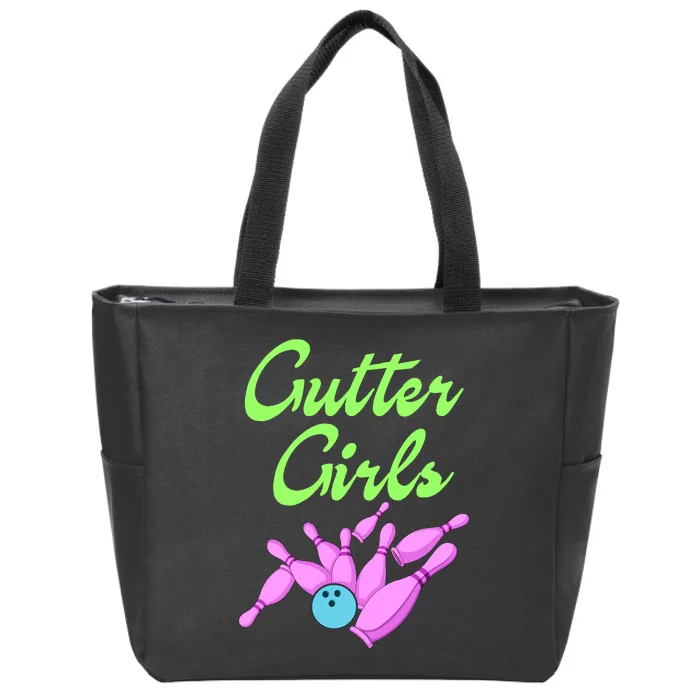 Bowling Gutter Zip Tote Bag