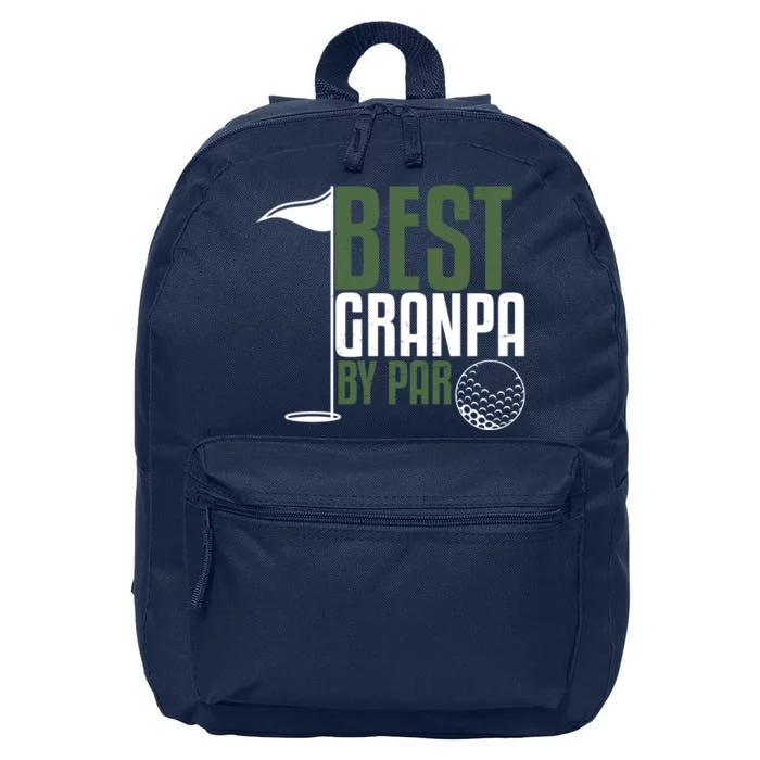 Best Grandpa By Par Fathers Day Golf 16 in Basic Backpack