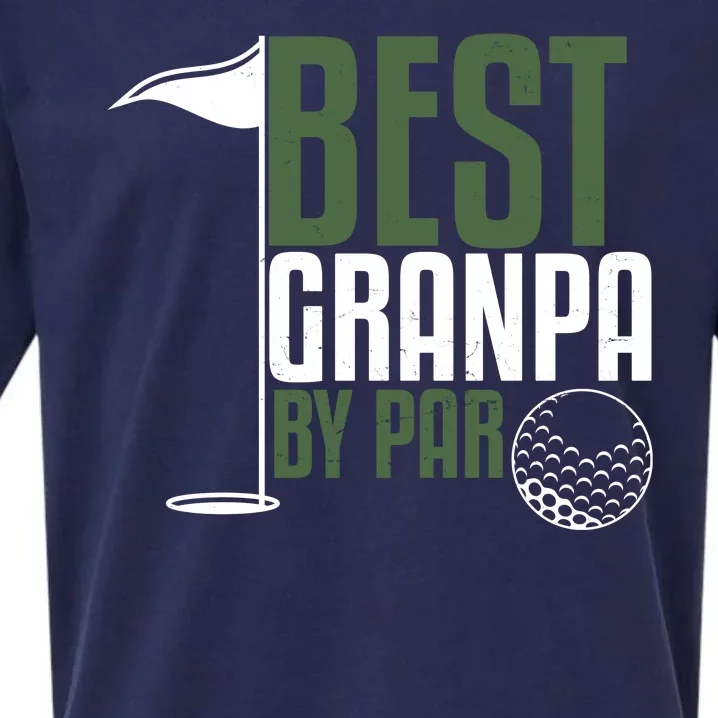 Best Grandpa By Par Fathers Day Golf Sueded Cloud Jersey T-Shirt