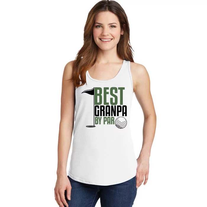 Best Grandpa By Par Fathers Day Golf Ladies Essential Tank