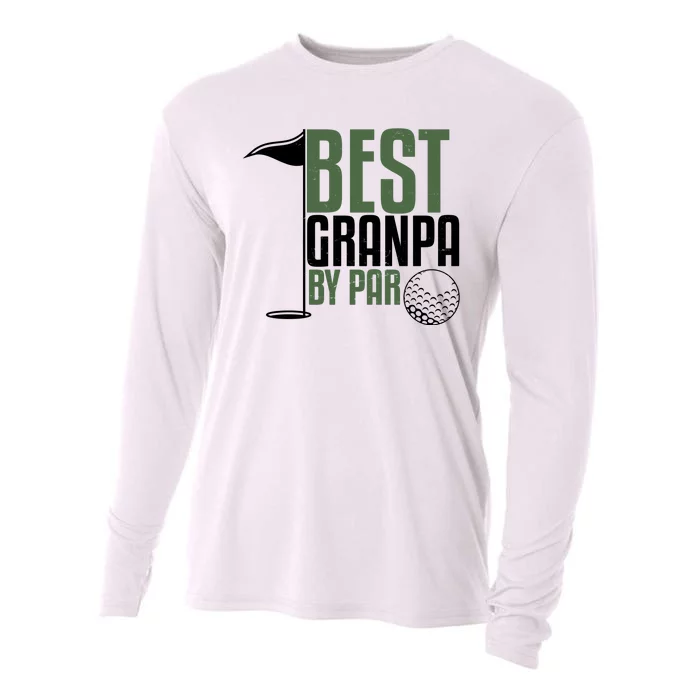 Best Grandpa By Par Fathers Day Golf Cooling Performance Long Sleeve Crew