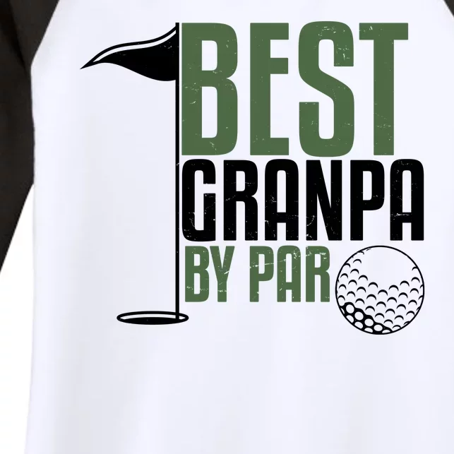 Best Grandpa By Par Fathers Day Golf Women's Tri-Blend 3/4-Sleeve Raglan Shirt