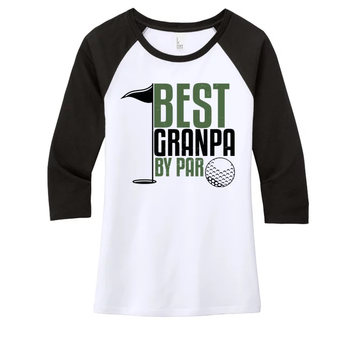 Best Grandpa By Par Fathers Day Golf Women's Tri-Blend 3/4-Sleeve Raglan Shirt