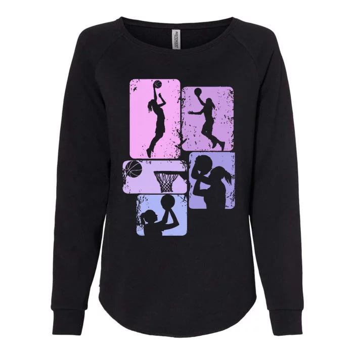 Basketball Girl Womens California Wash Sweatshirt