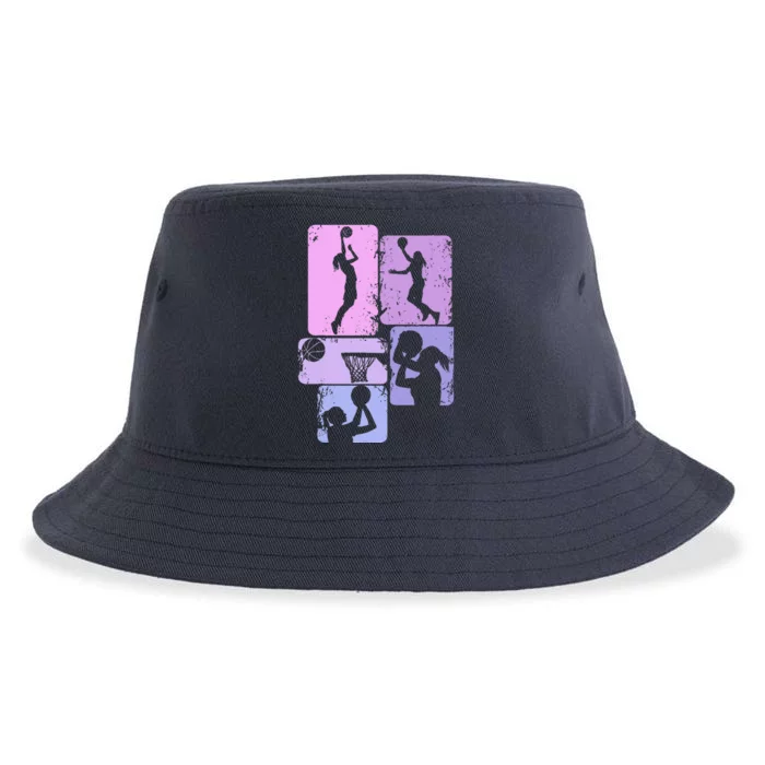 Basketball Girl Sustainable Bucket Hat