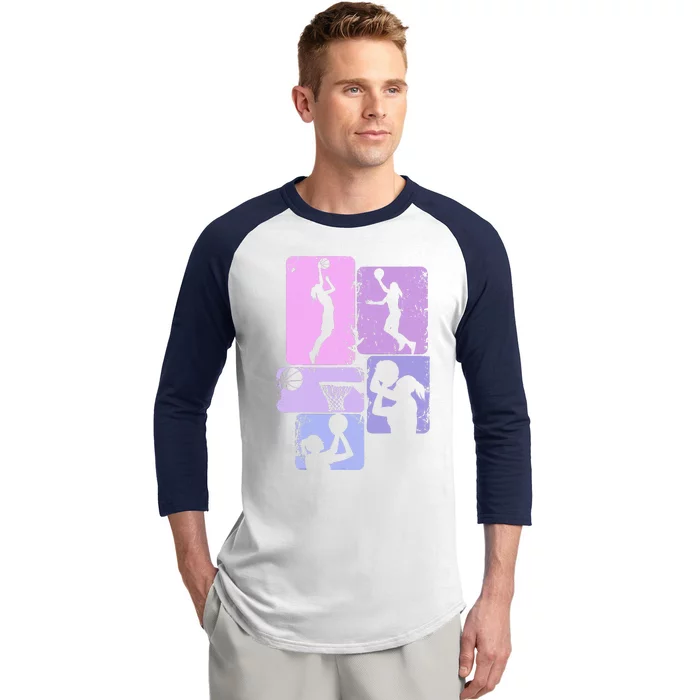 Basketball Girl Baseball Sleeve Shirt