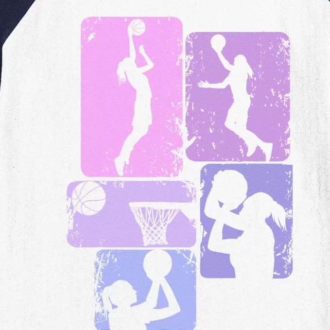 Basketball Girl Baseball Sleeve Shirt