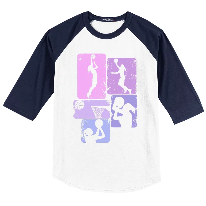 Basketball Girl Baseball Sleeve Shirt