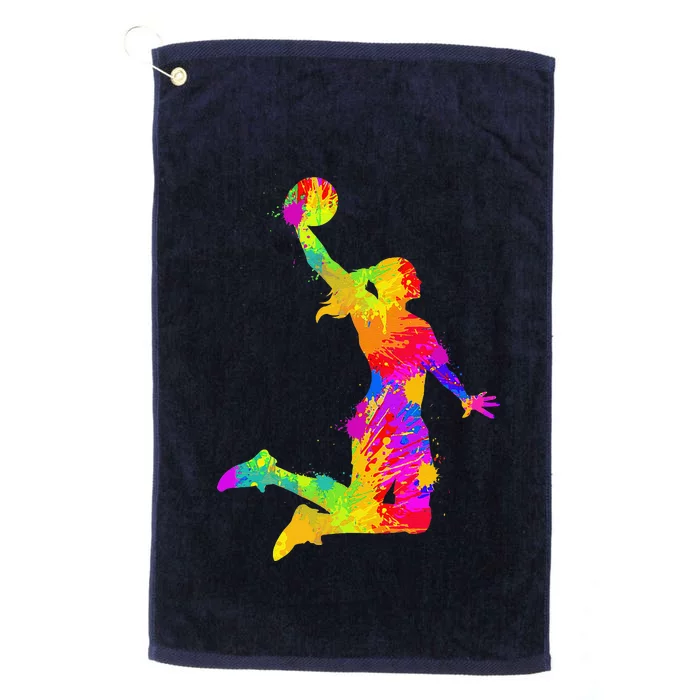 Basketball Girl Platinum Collection Golf Towel