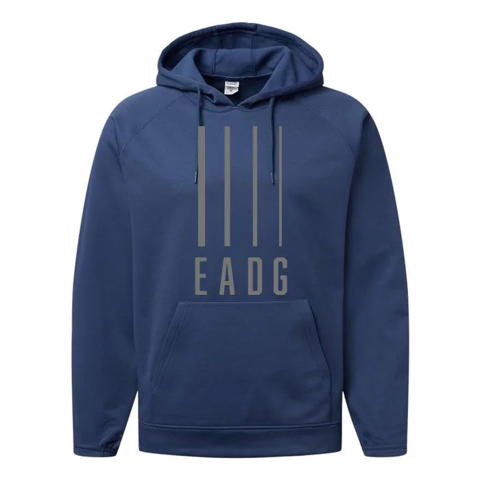 Bass Guitarist Bass Player Gift EADG 4 String Performance Fleece Hoodie