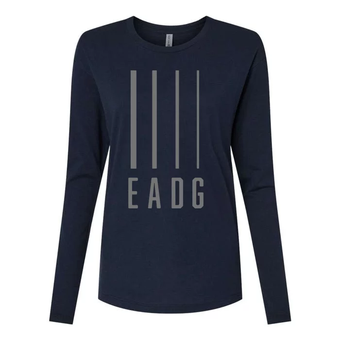 Bass Guitarist Bass Player Gift EADG 4 String Womens Cotton Relaxed Long Sleeve T-Shirt