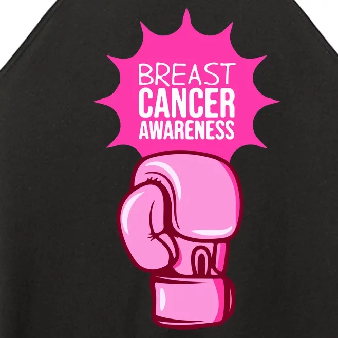 Boxing Glove Breast Cancer Awareness Pink Survivor Gift Women’s Perfect Tri Rocker Tank