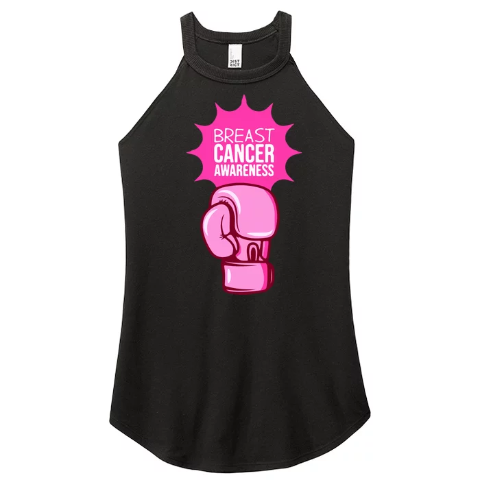 Boxing Glove Breast Cancer Awareness Pink Survivor Gift Women’s Perfect Tri Rocker Tank