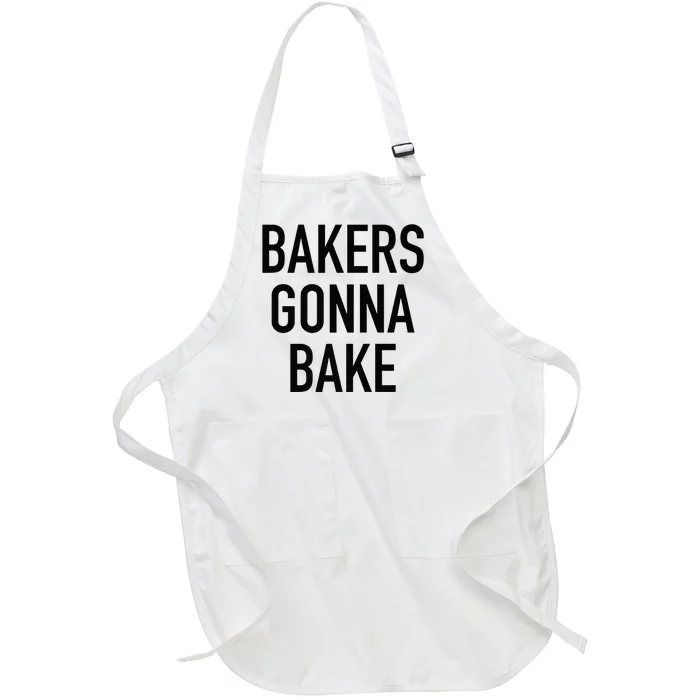 Bakers Gonna Bake Funny Baking Quote Full-Length Apron With Pocket