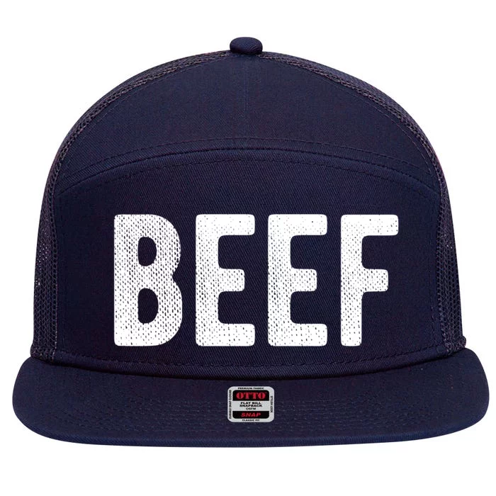 Beef Gift 7 Panel Mesh Trucker Snapback Hat