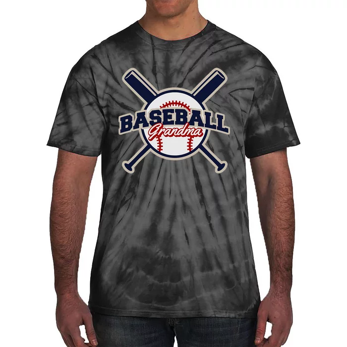 Baseball Grandma Baseball Tie-Dye T-Shirt