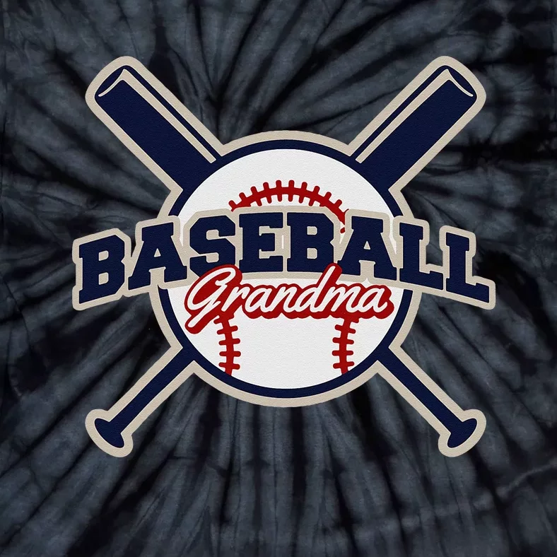 Baseball Grandma Baseball Tie-Dye T-Shirt