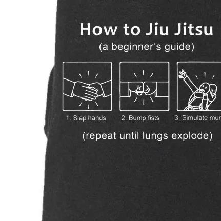 BJJ Gifts Beginner Jiu Jitsu Guide Funny Brazilian Jiu Jitsu Doggie 3-End Fleece Hoodie