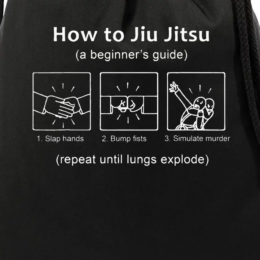 BJJ Gifts Beginner Jiu Jitsu Guide Funny Brazilian Jiu Jitsu Drawstring Bag